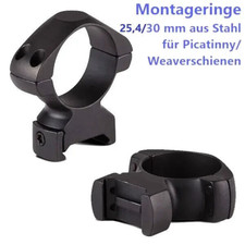 KONUS Zielfernrohr Montageringe 25,4 oder 30mm aus Stahl für Picatinny/Weaversch