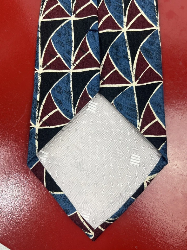 Corbata Watch It Para Hombre Clásica 100% Seda Hecha en Corea Abstracta Geométrica Foto 4 de 4