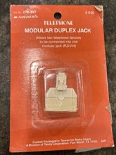 ArcherRadio Shack Telephone Modular Adapter Duplex Jack 279-357 NIP Vintage