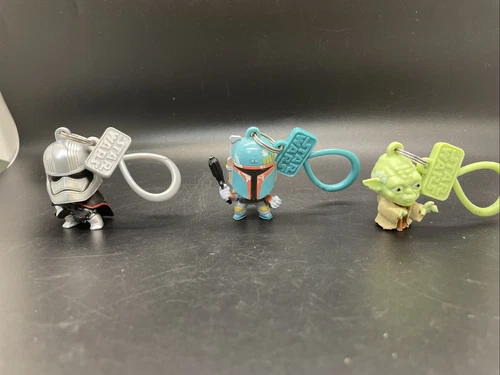 Star Wars Captain Phasma Boba Fett Yoda 2” Mini Toy Figure Chibi Keychain