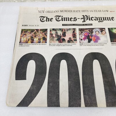 VTG‼ Millennium Edition Newspaper January 1, 2000 New Orleans