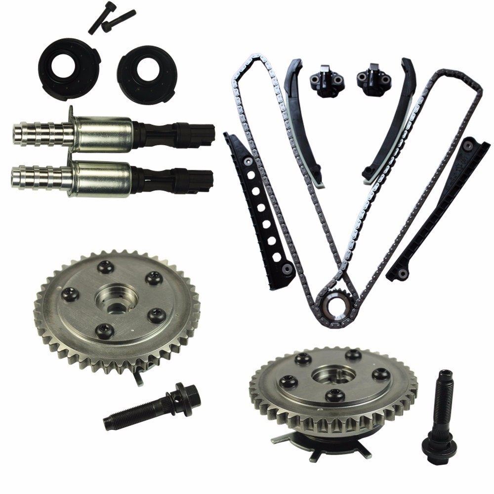 Timing Chain Kit Cam Phasers VVT Valves FOR Ford F150 F250 with Seal