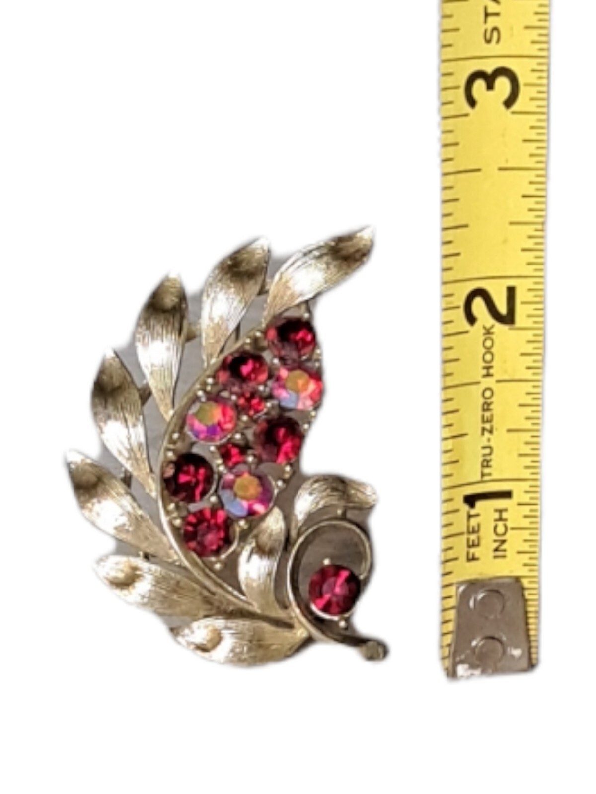Vintage Usner Leaf Statement Brooch - image 5