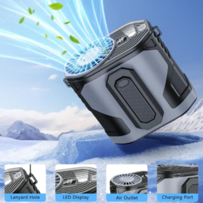 Portable Waist, Neck, Wearable Belt Fan, 10 Speeds Powerful Airflow Rechargeable