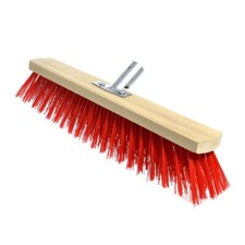 Sweeping Brush Head with Optional Handle Stiff Bristle Outdoor Broom Garden Yard