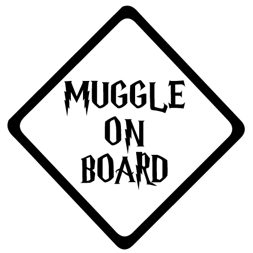 muggle harry potter baby on board die cut funny vinyl decal car