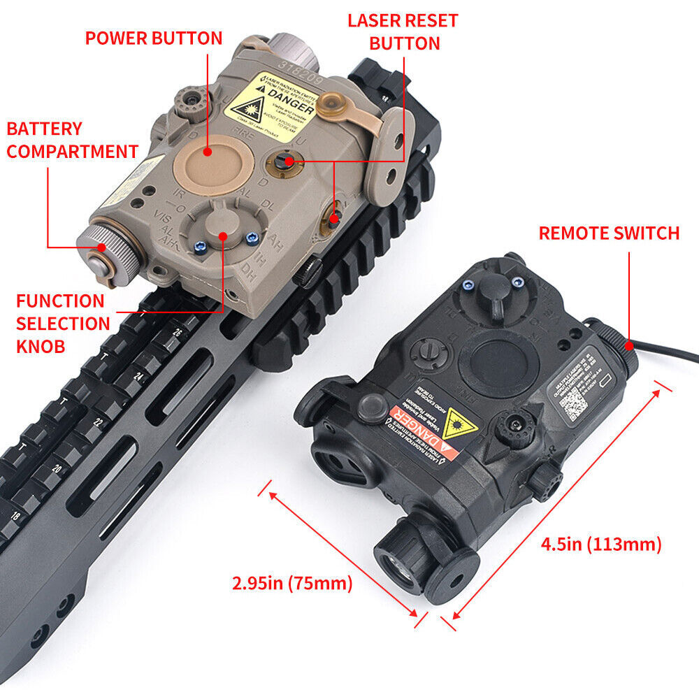 Wadsn Tactical Hunting PEQ UHP IR illuminator PEQ15 Green Dot IR Laser
