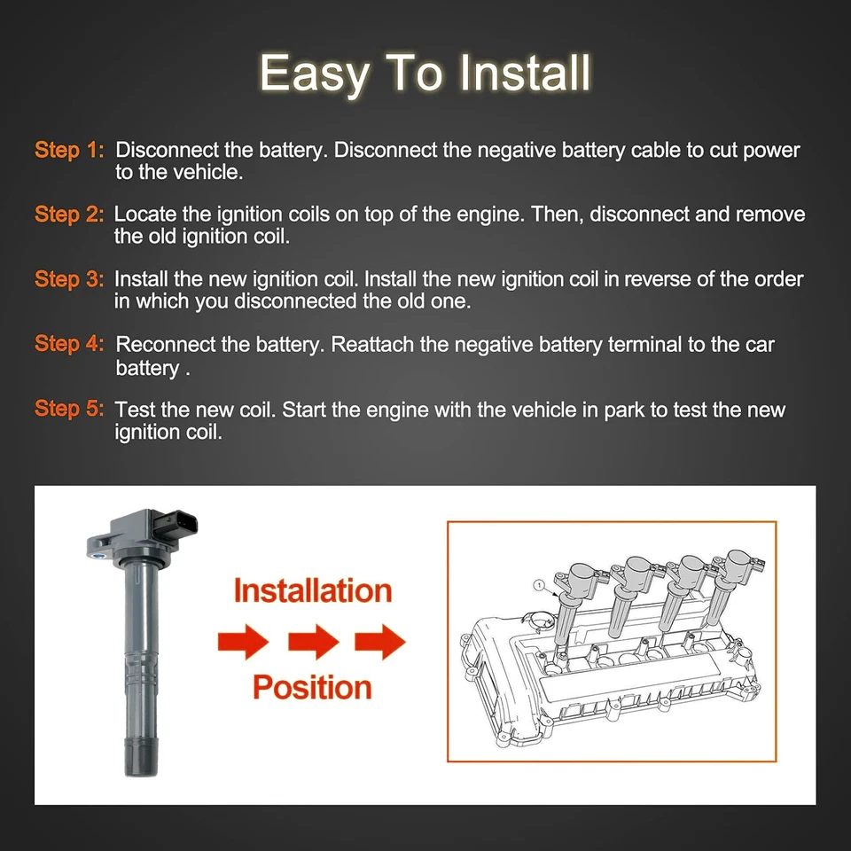 4 Premium Ignition Coil &Spark Plug for Honda Accord Civic Element ACURA RSX 2.4 - Изображение 4 из 4