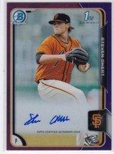 STEVEN OKERT 2015 Bowman Chrome RC Purple Refractor #'d /250 #BCAP-SO Autograph
