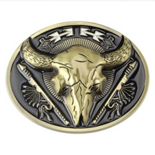 Longhorn Bull Belt Buckle for Men- Western Rodeo Texas Cowboy Large Belt Buckles