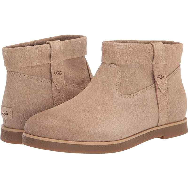 UGG Josefene Cuff Suede Leather Ankle Bootie Boots Womens Size 8 Sand