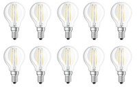 10X Osram Led Star Filament Tropfen Kugel E14 Klar 2700K 2,5W = 25W Eek:F(Spa-G)