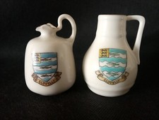 Goss/Crested China -x2 both CLOVELLY Crest - Devon Oak Pitcher/Jug .
