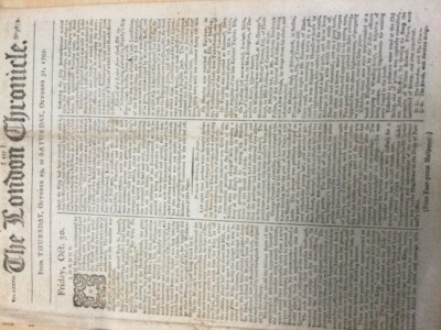 1795 THE LONDON CHRONICLE.8 SEITEN u.a. House of Commons, Aktien usw.