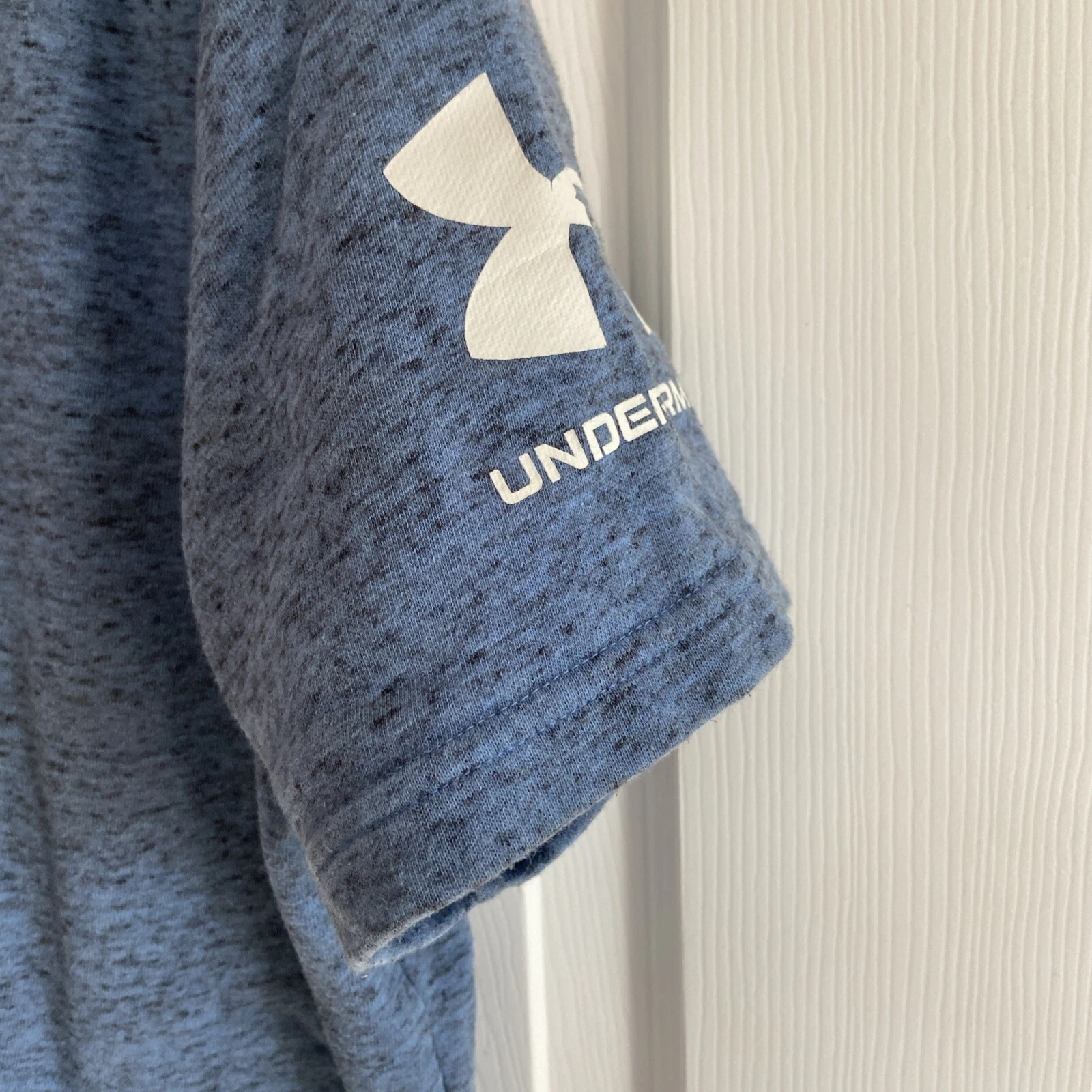 VETEMENTS Pullover uomo M SS con cappuccio blu maculato con tasche a canguro