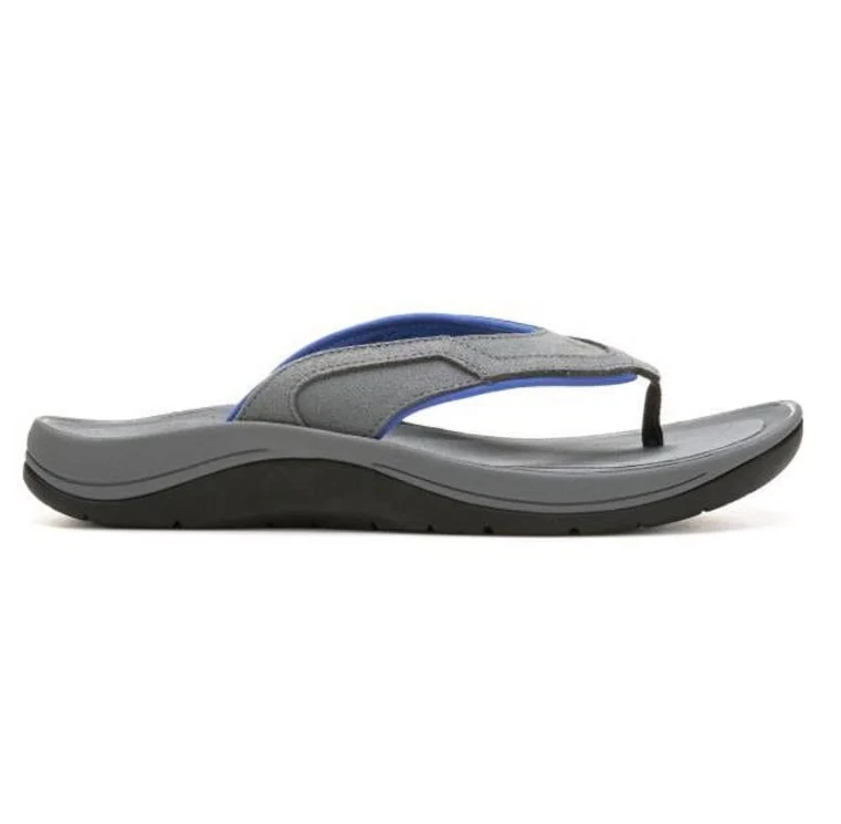 Muck Boot Men's Wanderer Flip Flops, Grey, 9 M