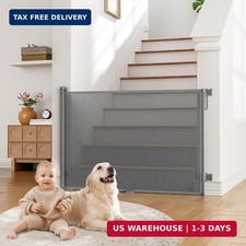 Babepai Retractable Baby Gates Extra Wide 55" Wide x 34" Tall Dog Gates for St