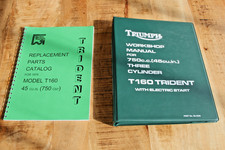 TRIUMPH TRIDENT T160 GENUINE WORKSHOP MANUAL & ILLUSTRATED PARTS CATALOGUE