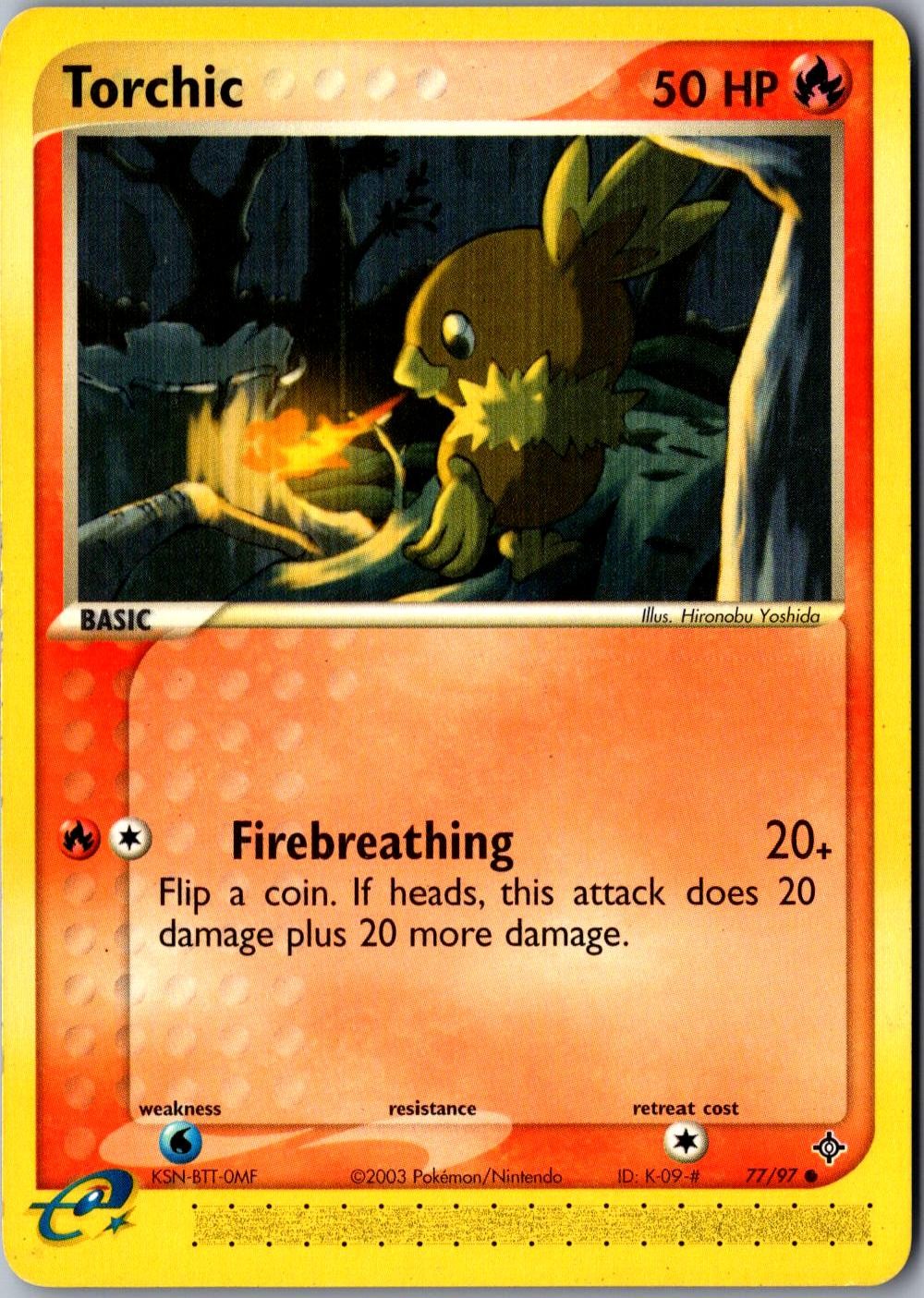 Torchic Regular 77/97 Common Dragon LP Pokemon Card