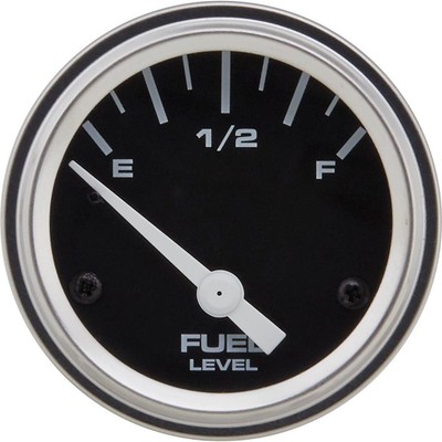 Speedway Motors Universal 12v Fuel Level Gauge with Sender, 2-1/16 Inch, Black