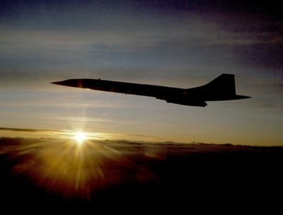 British Airways Concorde bei Sonnenuntergang - 16x12 Fotodruck