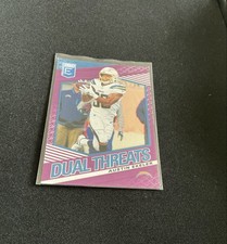 2020 Panini Donruss Elite - Dual Threats Austin Ekeler #2 Purple /75