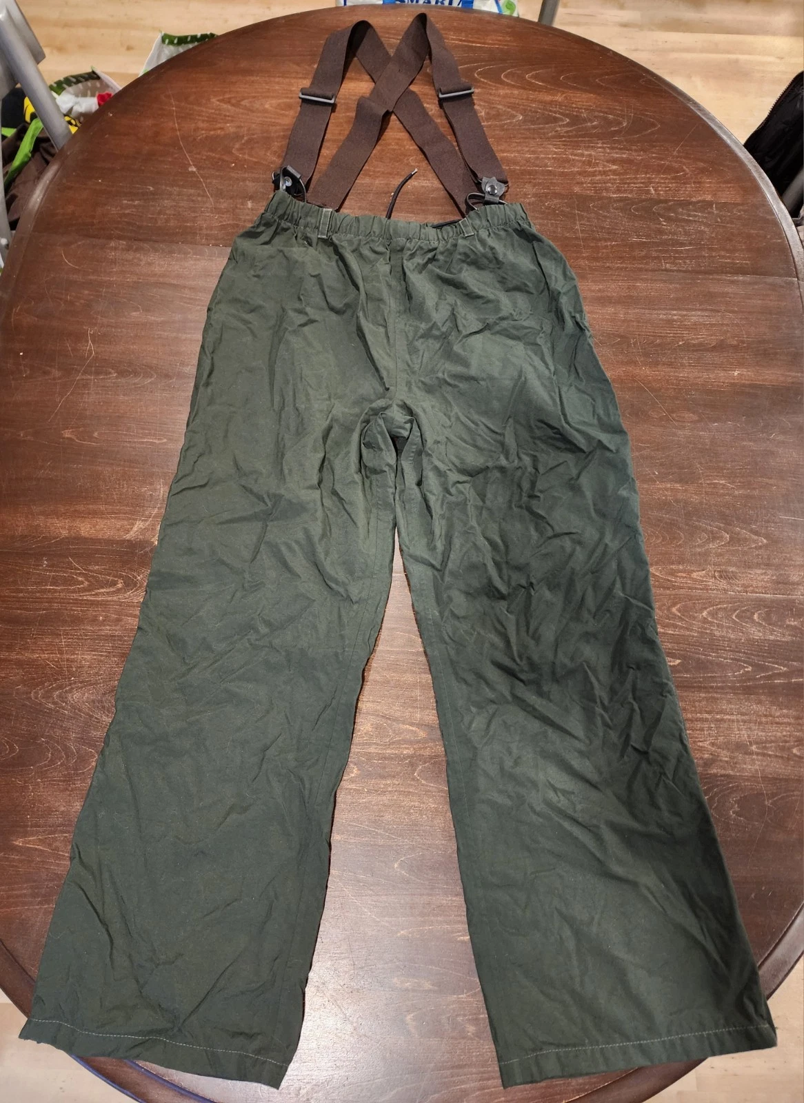 Columbia Snow Pants Men's XL Green Side Zip Ski Snowboard Waterproof Suspenders