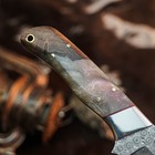 8.0" inch Handmade Damascus Hunting Knife Full Tang Wood Handle Leather Sheath — photo 10
