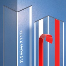Clear Self-Adhesive Wall Corner Protectors-2 PCS of Corner Guards  Edge Prot...