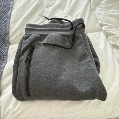 Pure Champ Men's Jogger Pants Drawstring Zip Pocket Gray Size L Activewear
