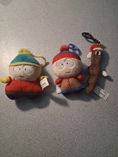 South Park Bullsitoy Plush Danglers Cartman Mr. Hanky And Stan Lot Of 3