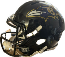 Ravens Ray Lewis Signed Full Size Speed Rep Helmet BAS Witnessed