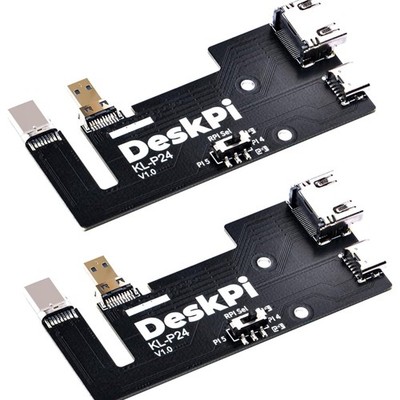 Micro HDMI auf HDMI Adapter Board für Raspberry Pi 5 Pi 4B kompatibel mit Des...