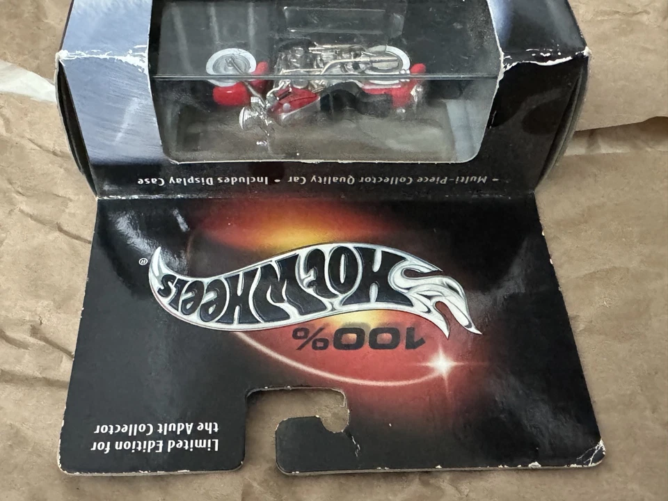 Juguetes Hot Wheels 100 % caja negra Harley Davidson Fat Boy rojo 2000  Foto 2 de 4