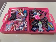 Vintage 1992 Pink BARBIE Doll Clothes Suitcase Carry Brief Case w/accy Mattel