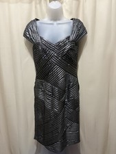Tadashi Shoji Gun Metal Gray Cocktail Dress Size M