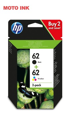HP 62 2er-Pack schwarz/dreifarbig Original Tinte Kombipack N9J71AE für Envy 5540