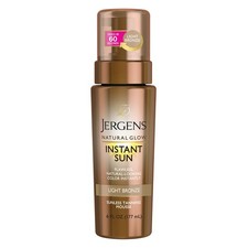 Jergens  Natural Glow  Instant Sun Body Mousse  Light Bronze  6 Oz 195