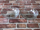 Vintage Anchor Hocking Canfield Set of 2 Clear Pattern Bowls Diamond Design