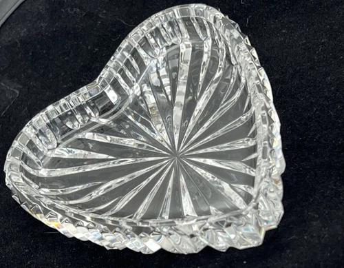 Waterford Crystal  Heart Shaped Versatile Use Mini-Dish 3-3/4" x 3-1/2"x3/4" VTG