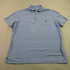 Ralph Lauren Shirt XL Mens Short Sleeve Casual Golf Polo Classic Fit Blue
