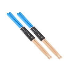 Maple Wood Drumsticks 7A Anti-Slip Handle Grips for Drumming ? Blue 2 Pairs