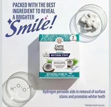 GuruNanda Teeth Whitening Strips - 7-Day Treatment with Non-Slip, Dry Strip Tech