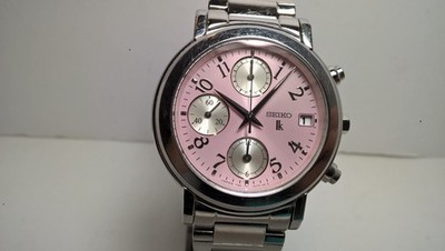 Seiko Lukia Pink SSLV043 7T92-0HB0 Quartz Chrono; Full Bracelet, Box