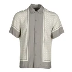 Sandro Paris Men's Grey Short Sleeves Viscose Shirt Size M SHPCM01082