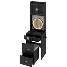 Compact Vanity Desk Makeup Table Storage Drawers Stool w/ Mirror LED Lights NEW