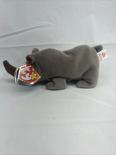 Ty Beanie Baby Spike the Rhino August 13 1996 Retired Vintage New with Tags