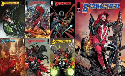 SCORCHED SPAWN #1 NM Todd McFarlane (7) Cvr Variant Set Image Comics