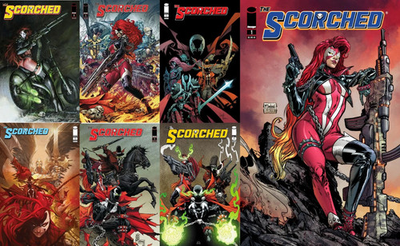 #ad SCORCHED SPAWN #1 NM Todd McFarlane 7 Cvr Variant Set Image Comics $34.99