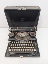 Antique Underwood Stanard Portable 4 Bank Typewriter in Case Vintage Black  thumbnail